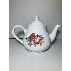 Arthur Wood England Porcelain Floral Teapot